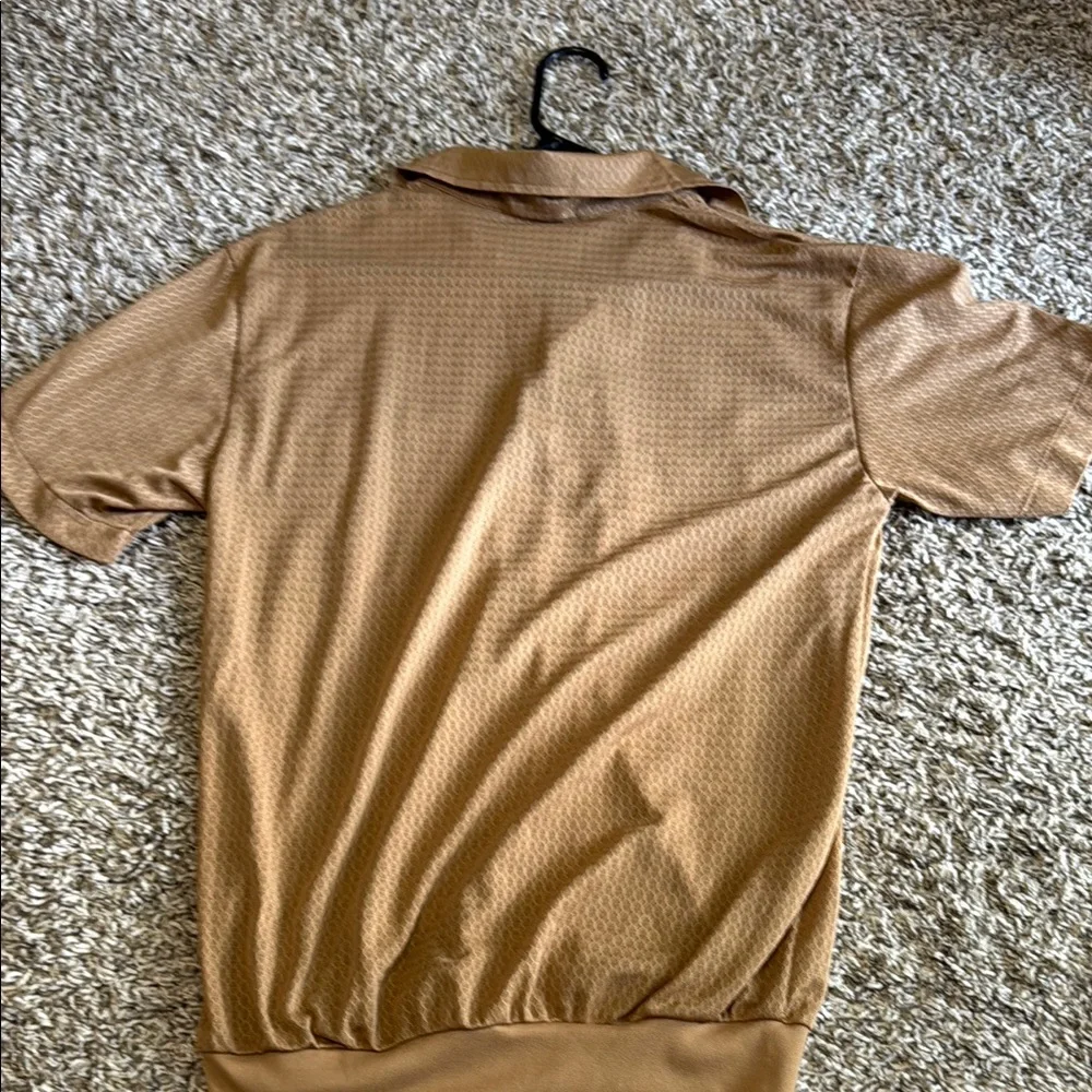 Haband Tan Casual Button Down Shirt - Picture 4 of 4